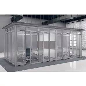 Render of Glass Conference Rooms with Full Glass Walls