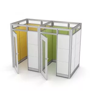 Render of Phone Booth Cubicles for the Workplace