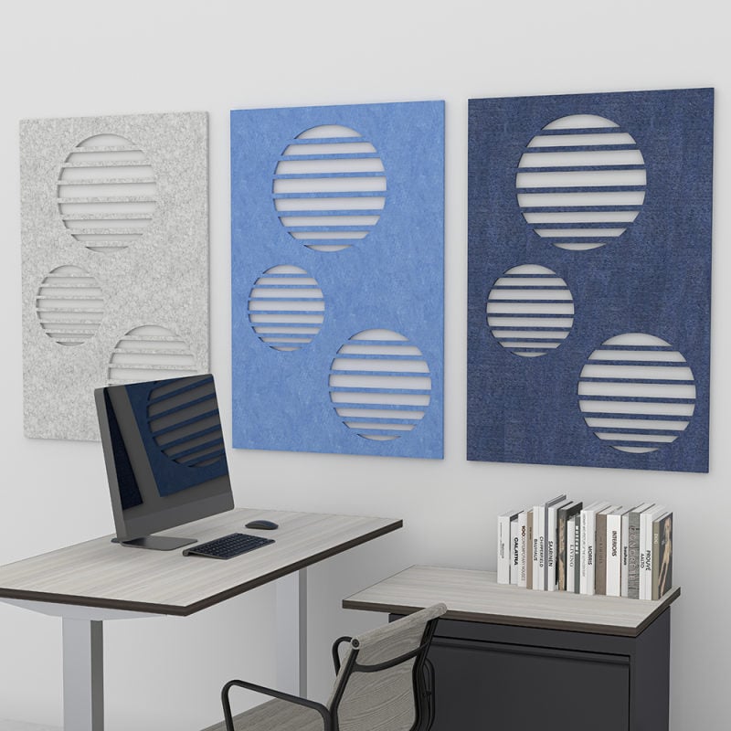 eSCAPE Circle Vents Acoustic Wall Art 30"W x 47"H Available in 15
