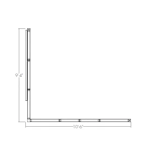Footprint of the Demountable Wall System