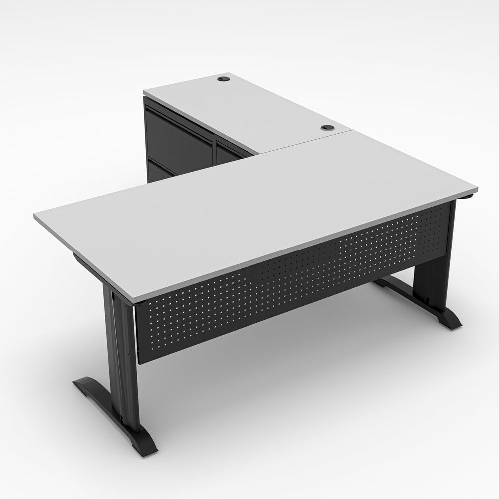 LShaped Laminate Desk w/CLegs 6x7 8 Laminates
