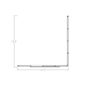 Footprint of the Glass Office Partitions | Sapphire Wall System | 12'x12'x84"H