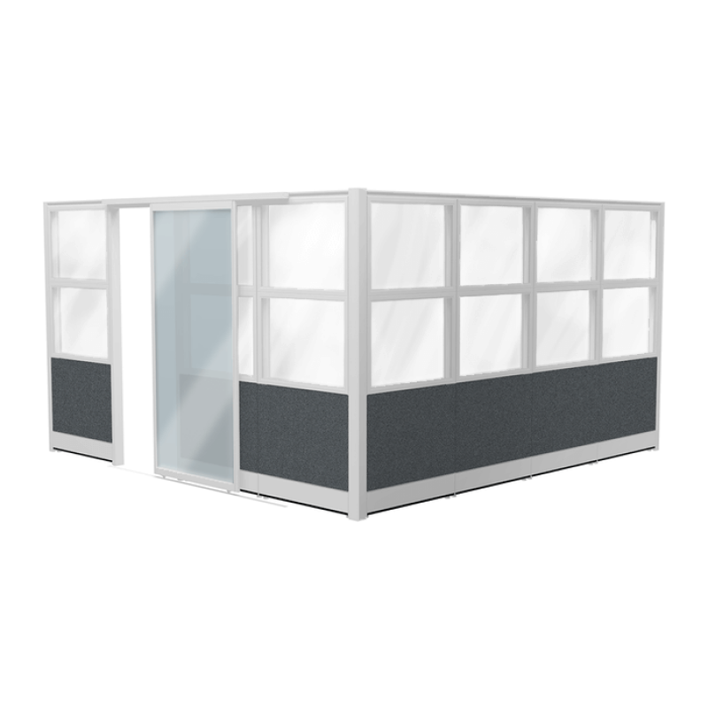 Render of Glass Office Partitions | Sapphire Wall System | 12'x12'x84"H