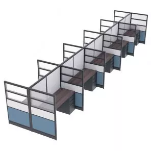 Render of 10 Person Call Center Cubicles