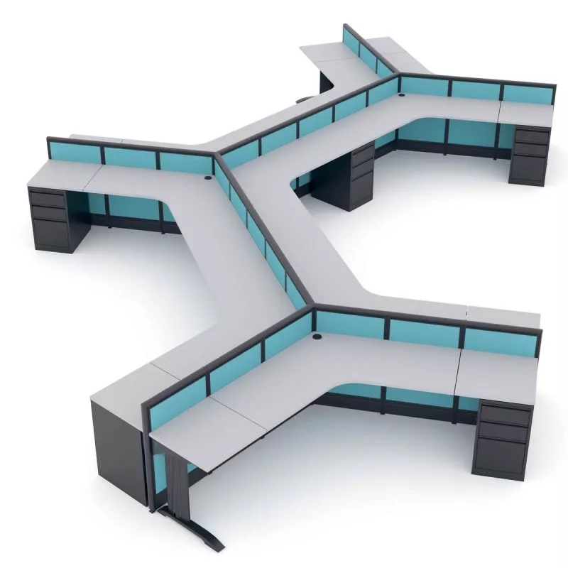 Render of Modular Office Cubicles