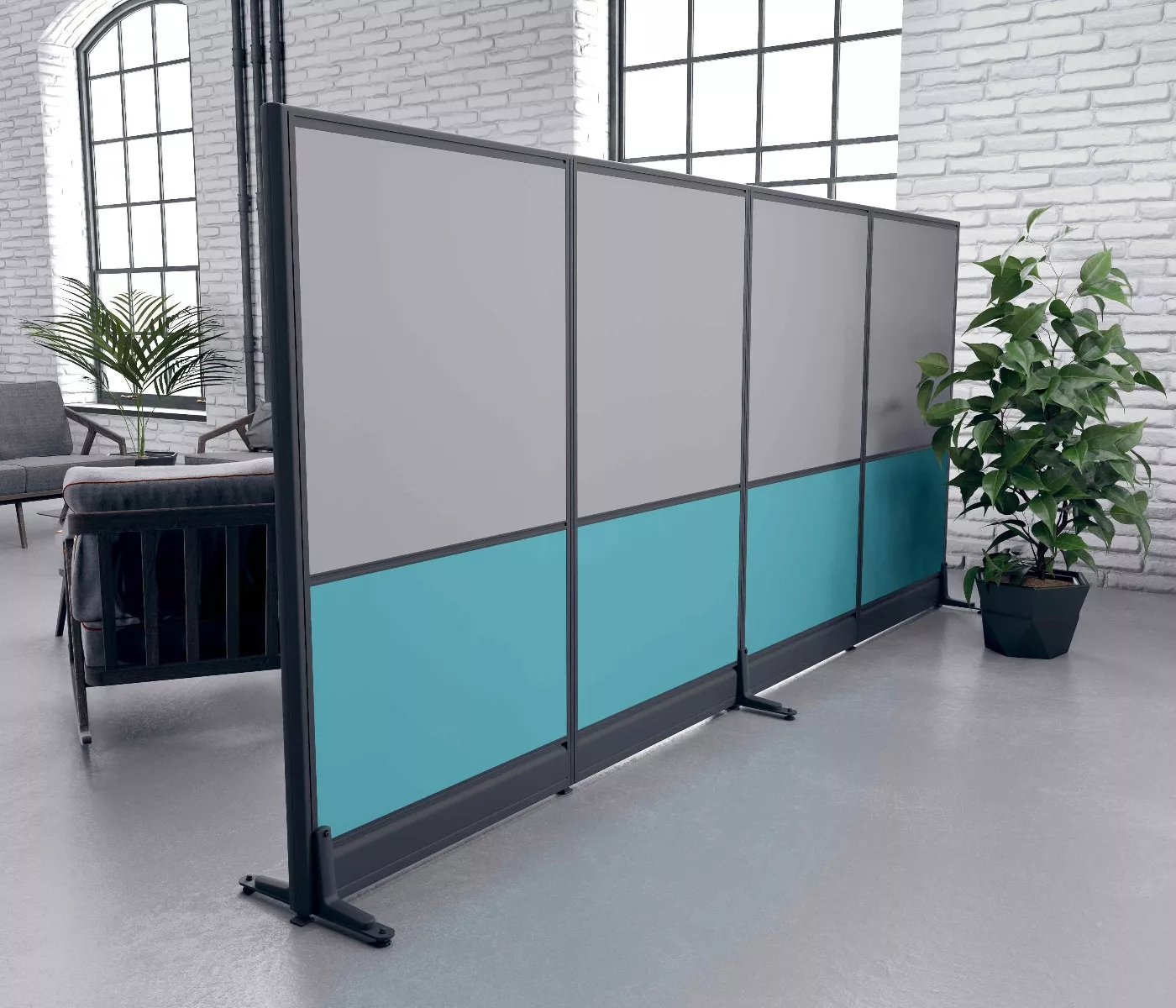 Picture of 65"H Freestanding Office Partition Wall