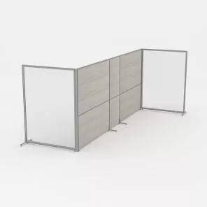 Render of Offset Freestanding Office Partition