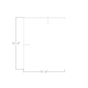 Footprint of the Conference Room Walls | Sapphire Wall System | 15'6"Wx19'5"Dx95"H