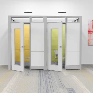 Render of Phone Booth Cubicles for the Workplace