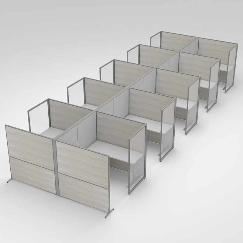 Render of 10-Person Cubicle Workstations