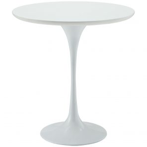 Lippa 20" Wood Top Side Table in White