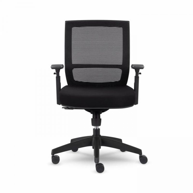 Midback Chair with Mesh Back and Vinyl Seat