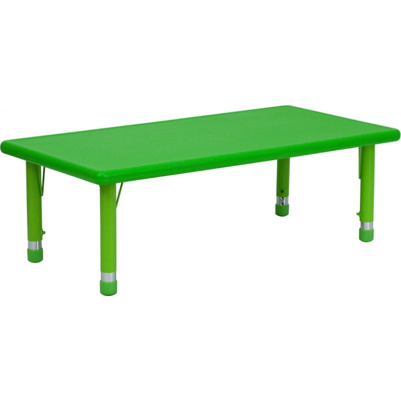 Rectangle PLastic Height Adjustable Activity Table