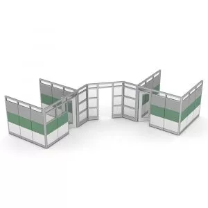 Render of Corner Cubicle Walls with Conference Room