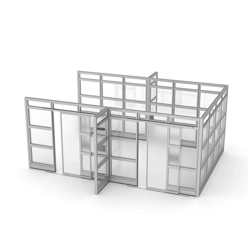 Render of Glass Office Walls