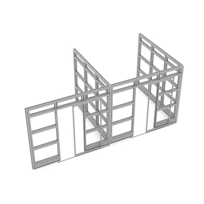 Render of Glass Cubicle Partitions