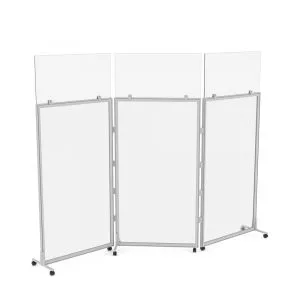 Render of Mobile Acrylic Office Divider
