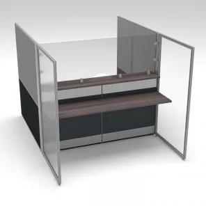 Render of Customer Service Cubicle