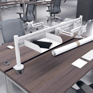Desk Mounted Double Sided Accessory Rail