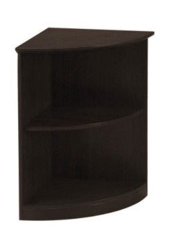 Medina 2 Shelf Quarter Round Bookcase - 3 Laminates Available
