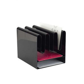 Wave Desk Accessory - Desktop File Organizer with 7 Vertical Sections & Letter-Size Paper Tray