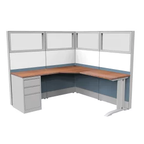 Modern Cubicle Workstation with Desk Sapphire Cubicle System