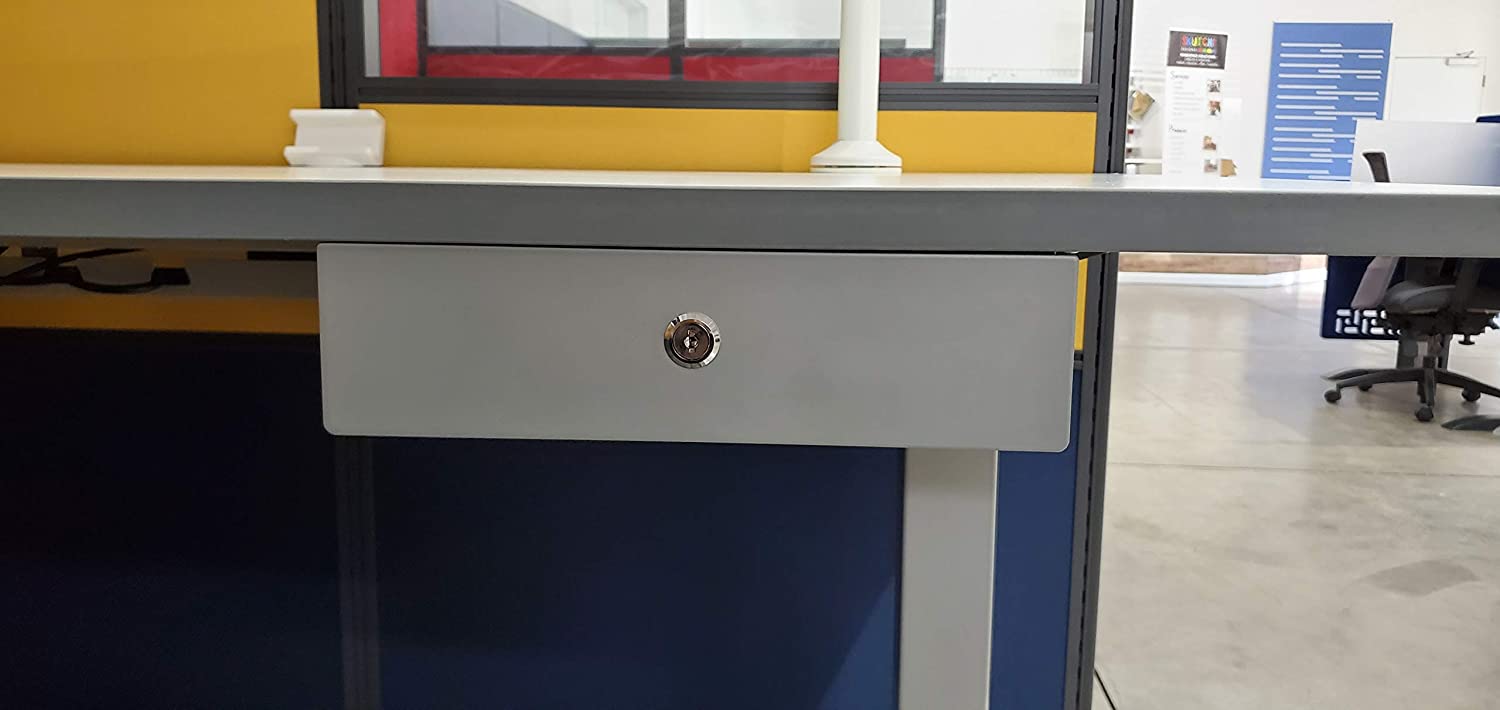 Under Desk Mounted Adjustable Height Pencil Storage Drawer
