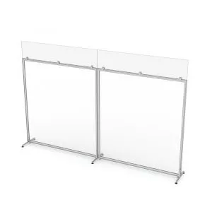 Render of Frosted Polycarbonate Office Divider