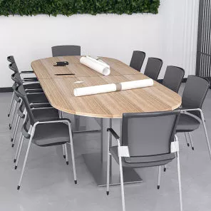 10' Racetrack Conference Table Harmony Series