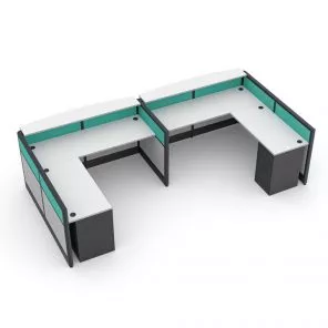 U-Shaped Reception Desk | Emerald Cubicle Collection
