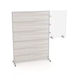 Render of Laminate Office Partition and Acrylic Desk Divider