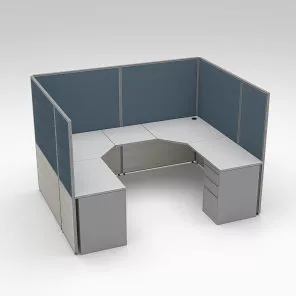 U-Shaped Cubicle Workstations SAPslim Cubicle Collection