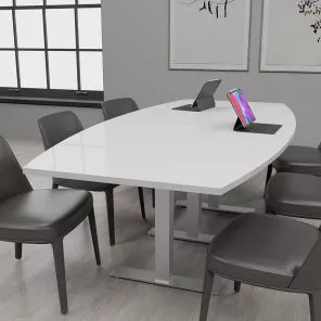 8-Person Boat-Shaped Conference Table