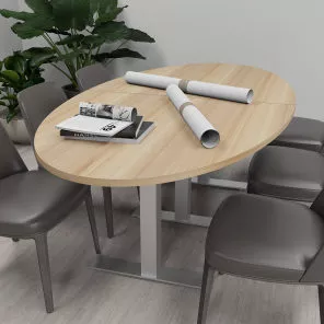 6 Person Oval Conference Room Table