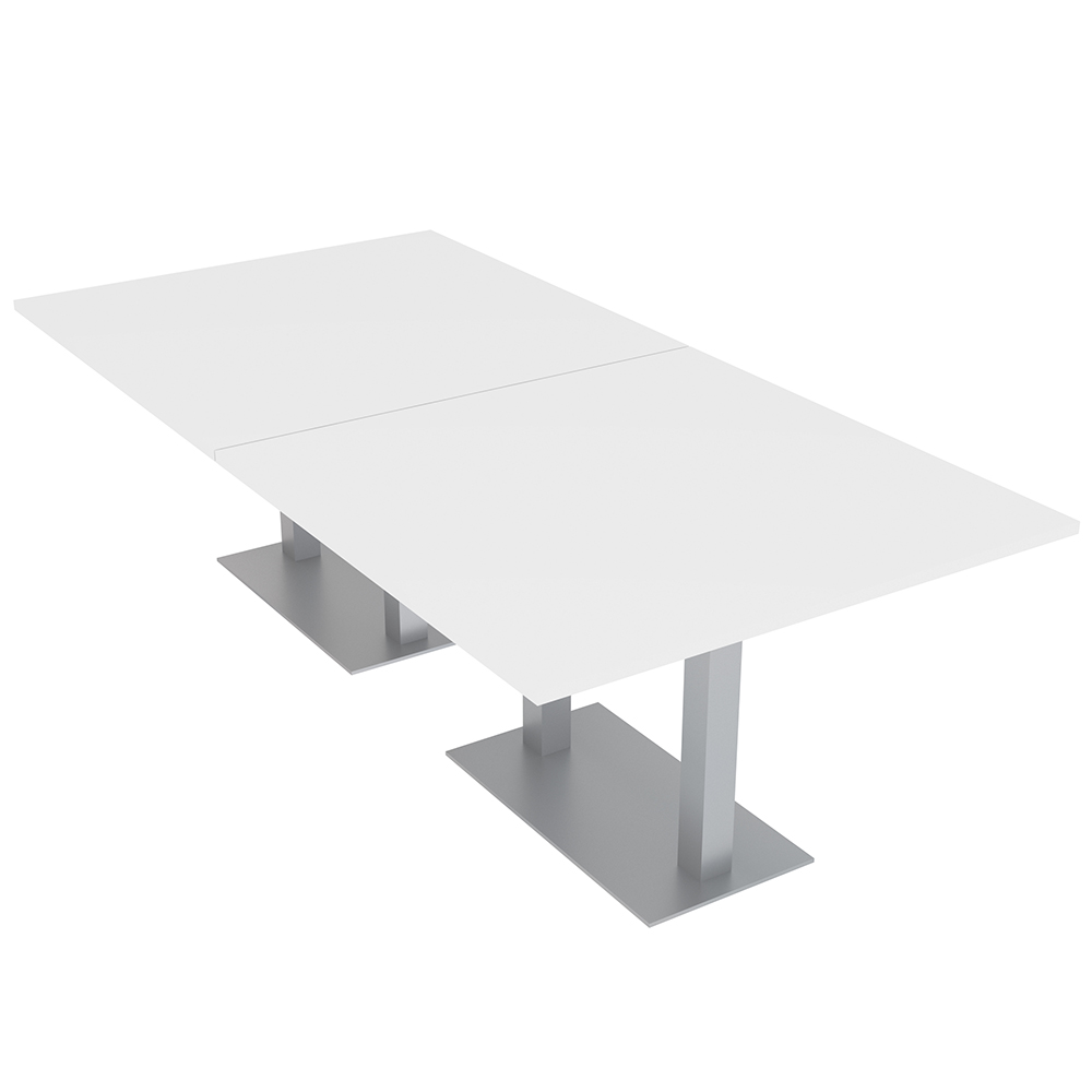 4x8 Rectangular Conference Table White