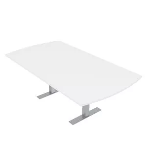 Harmony 7' Arc Rectangle Table with T Bases White