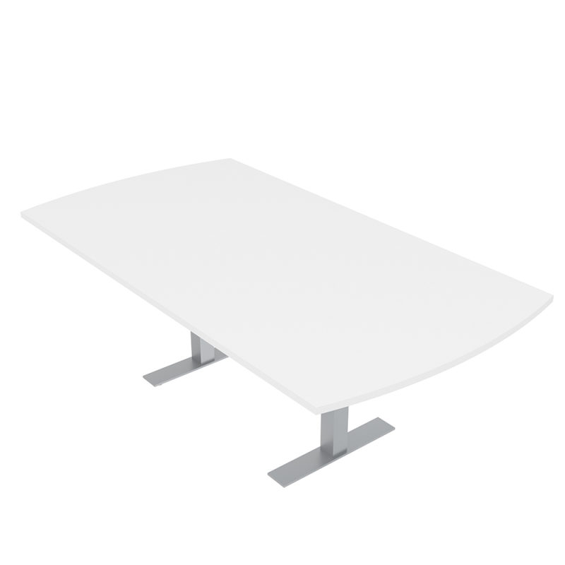 Harmony 7' Arc Rectangle Table with T Bases White