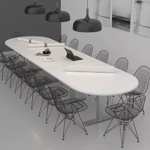 16 Person Racetrack Conference Room Table