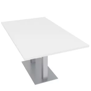 6 Person Rectangular Conference Table White