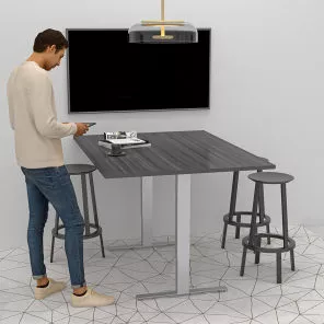 Sit And Stand Rectangular Huddle Table
