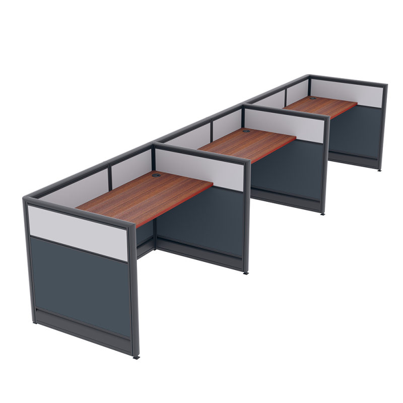 3 PErson Call Center Cubicles Emerald Collection 3X5X39