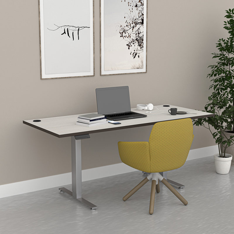 Straight Sit-To-Stand Quantum Series Desk Standing sitting