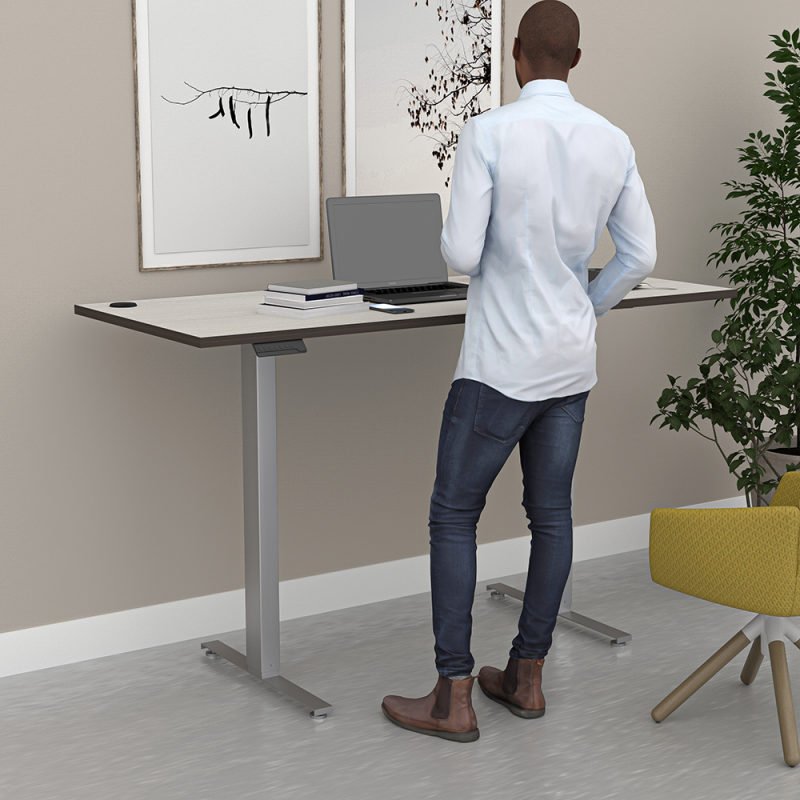 Straight Sit-To-Stand Quantum Series Desk Standing