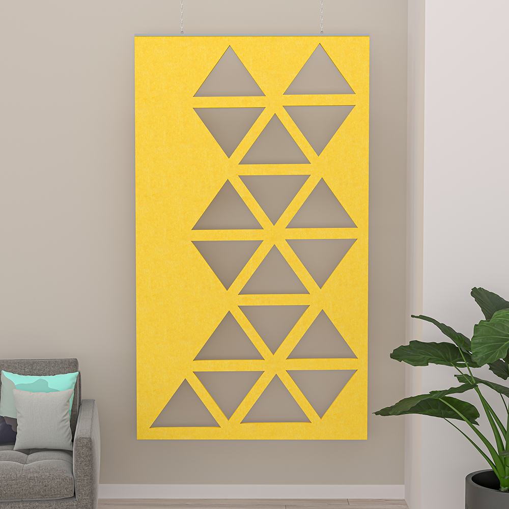 eSCAPE Acoustical Wall Mounted Panel Triangle Clusters 47X84