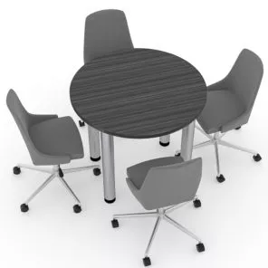 4 Person Meeting Room Round Table And Chairs Set
