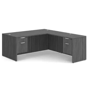 Office Source L-Shaped :aminate Desk 3/4 Pedestals