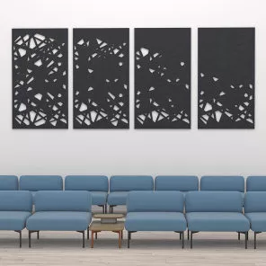 eSCAPE Shattered Glass 4-Panel Wall Art