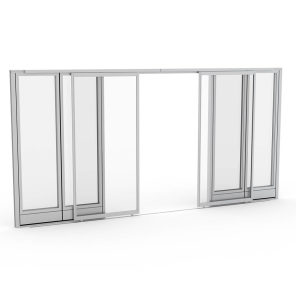 Glass Partition Wall 7'H With Sliding Door