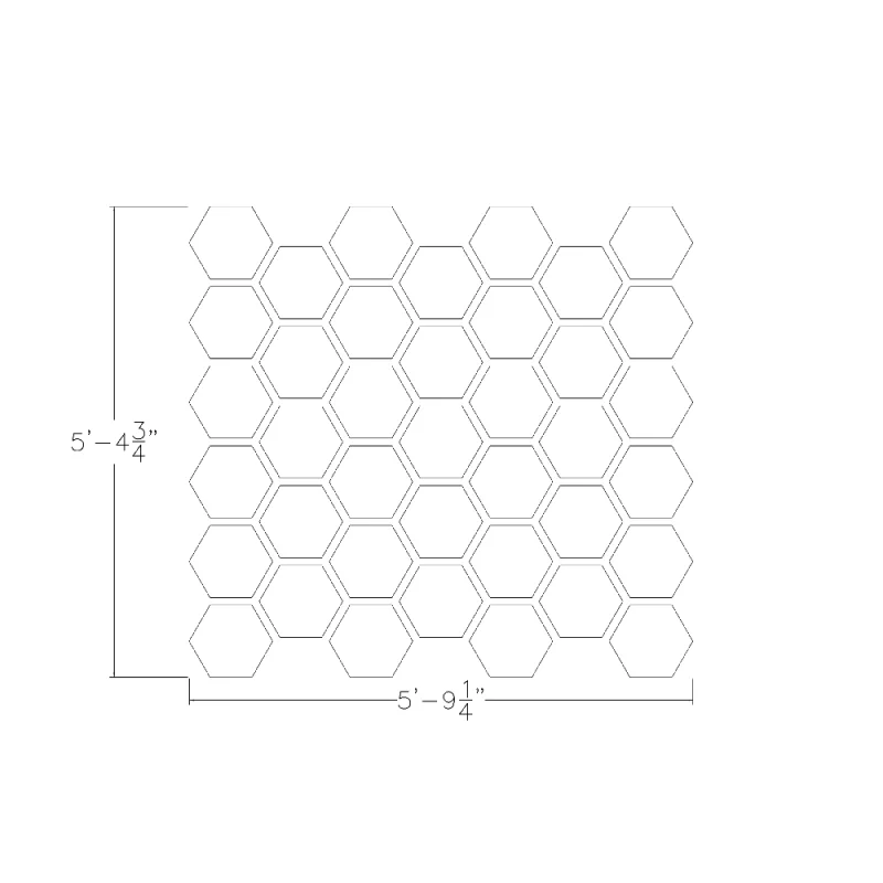 eSCAPE Acoustic Wall Art Geometric Hexagon Tiles Footprint