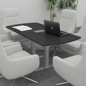 6x3 Arc Rectangle Conference Table T-Legs Scene Render